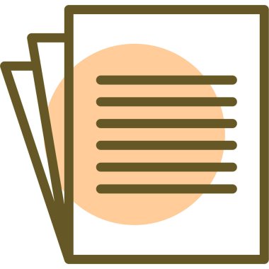 Kağıt simgesinin vektör illüstrasyonu