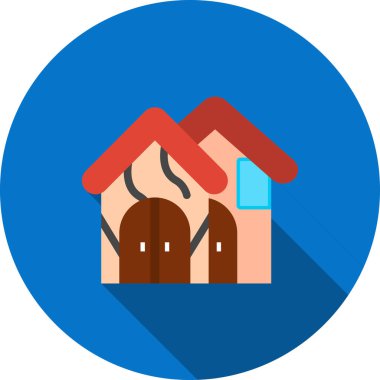 Düz stil emlak simgesi