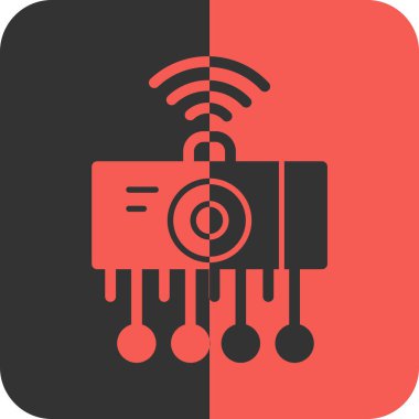 Bir İHA 'nın izole edilmiş tek bir simgesinin vektör çizimi