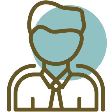 Adamım. Web simgesi basit illüstrasyon