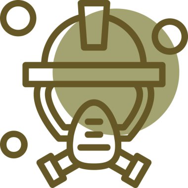 Miğfer simgesi vektör çizimi