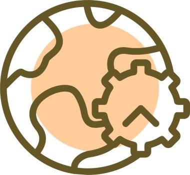 Gezegen. Web simgesi basit illüstrasyon