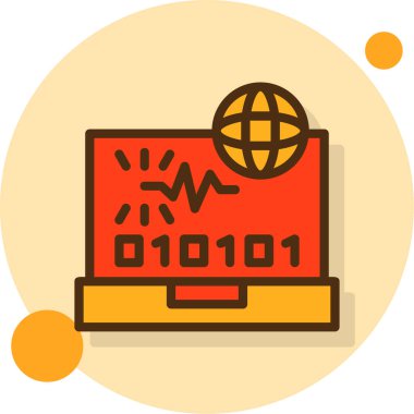 Bilgisayar. Web simgesi basit illüstrasyon