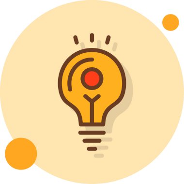 Düz biçimli ampul ışığı simgesi