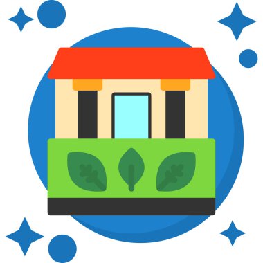 Emlak binası simgesi düz stil