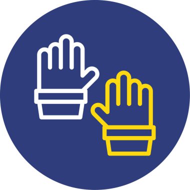 Eldiven simgesi vektör illüstrasyonu