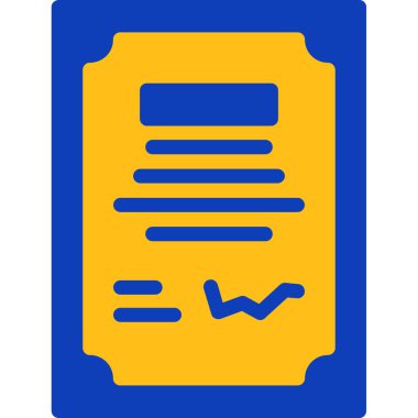 Belge. Web simgesi basit illüstrasyon