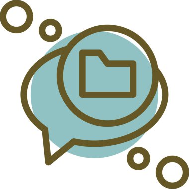 Sohbet simgesinin vektör illüstrasyonu