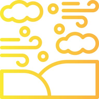 bulut güneş simgesi düz stil