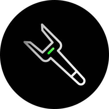 Modern b 'nin vektör illüstrasyonunda termometrenin eksik simgesi