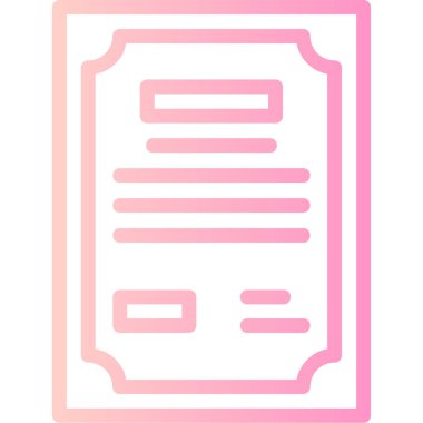 belge simgesi vektör illüstrasyonu