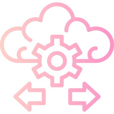 Bulut. Web simgesi basit illüstrasyon