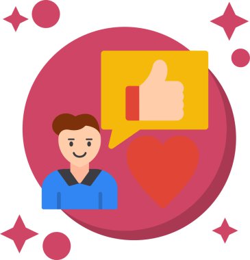 Simge vektör illüstrasyonunu sevmek ve sevmemek.