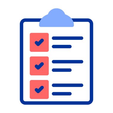 Kontrol listesi simgesi vektör illüstrasyonu