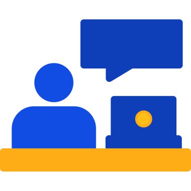 Sohbet iletişim ikonu vektör illüstrasyonu