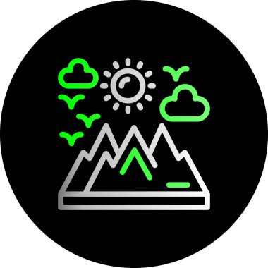 güzel hava kabartma vektör simgesi