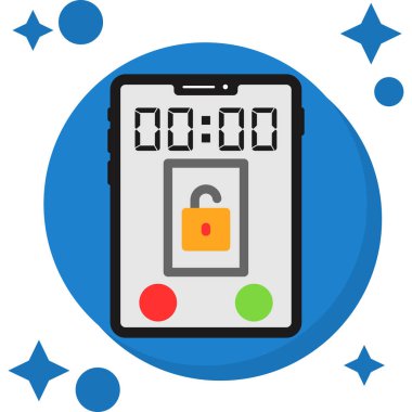 Parola güvenlik simgesini Doldurulmuş dış hat biçiminde kilitle