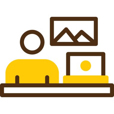 Otel simgesi vektör illüstrasyonu