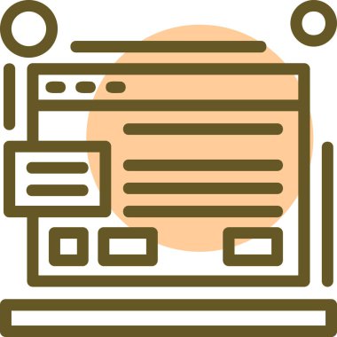 Tarayıcı. Web simgesi basit illüstrasyon