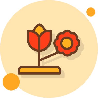 Çiçek bitkisi. Basit illüstrasyon