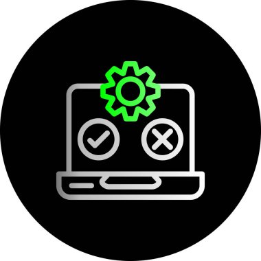 Dizüstü bilgisayar simgesi vektör çizimi