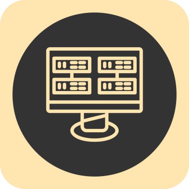 Bilgisayar Vektörü Satır Simgesi Tasarımı