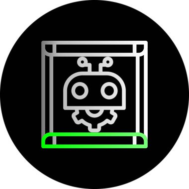 vektör robot simgesi, basit vektör illüstrasyonu