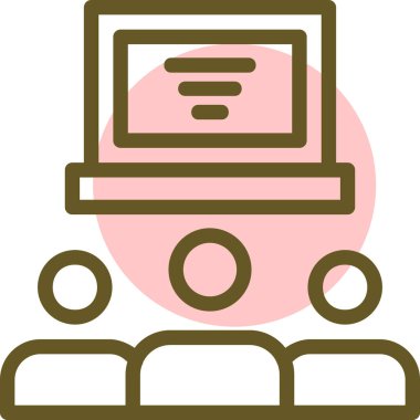 Bilgisayar. Web simgesi basit illüstrasyon