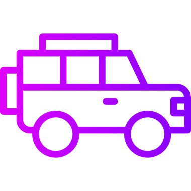 - Araba. Web simgesi basit tasarım