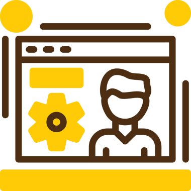 tarayıcı simgesi vektör illüstrasyonu