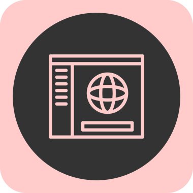 Ağ simgesi. vektör illüstrasyonu