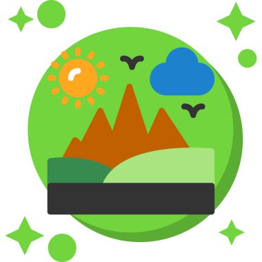 Doğa simgesinin vektör illüstrasyonu