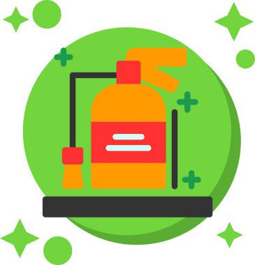 Bir benzin istasyonunun vektör illüstrasyonu