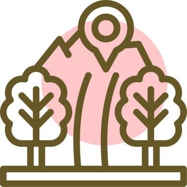 ağaç simgesi vektör illüstrasyonu