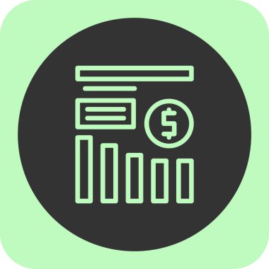 Dolar vektör simgesi modern illüstrasyon