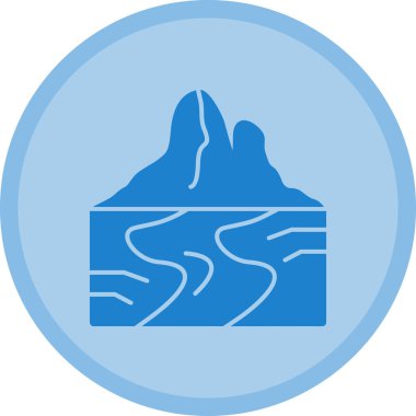 Yanardağ. Web simgesi basit illüstrasyon