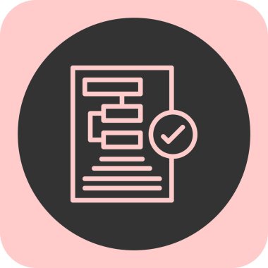 belge simgesi, vektör çizimi