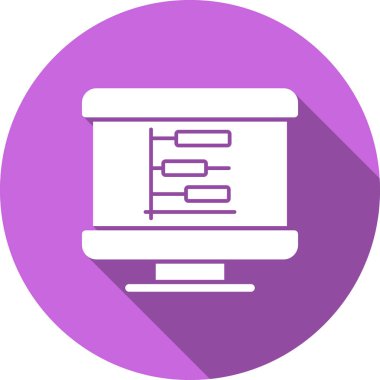 Monitör. Web simgesi basit illüstrasyon