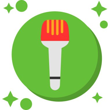 Barbekü düz vektör simgesi