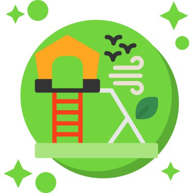 Moda tarzında ekoloji düz simgesi