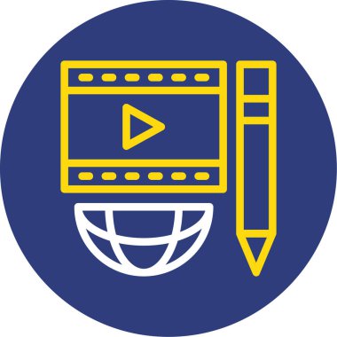 Futbol. Web simgesi basit illüstrasyon