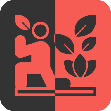 ekoloji düz simgesi, vektör, illüstrasyon