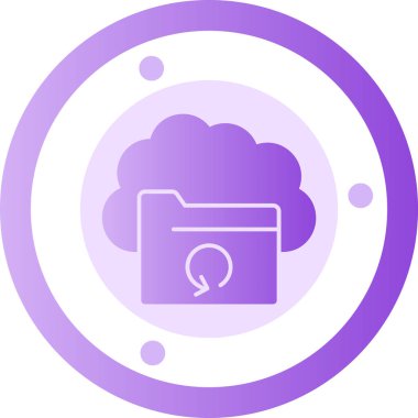 vektör bulut teknolojisi simgesi