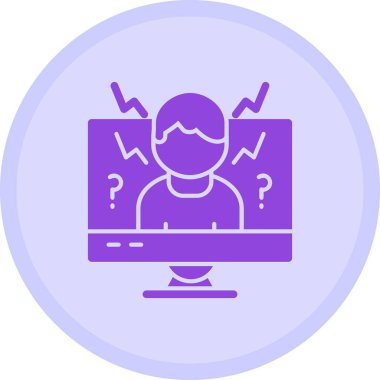 bilgisayar hacker simgesi, basit vektör illüstrasyonu