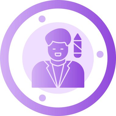 erkek avatar simgesi vektör illüstrasyonu