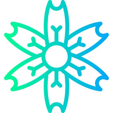 Çiçek. Web simgesi basit illüstrasyon