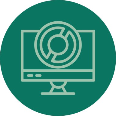 Dizüstü bilgisayar simgesinin vektör çizimi