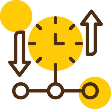 Saat simgesi vektör illüstrasyonu