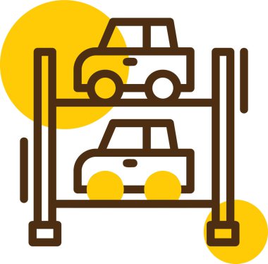 araba park simgesi vektör illüstrasyon