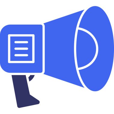 megafon ikonu. Basit resimleme